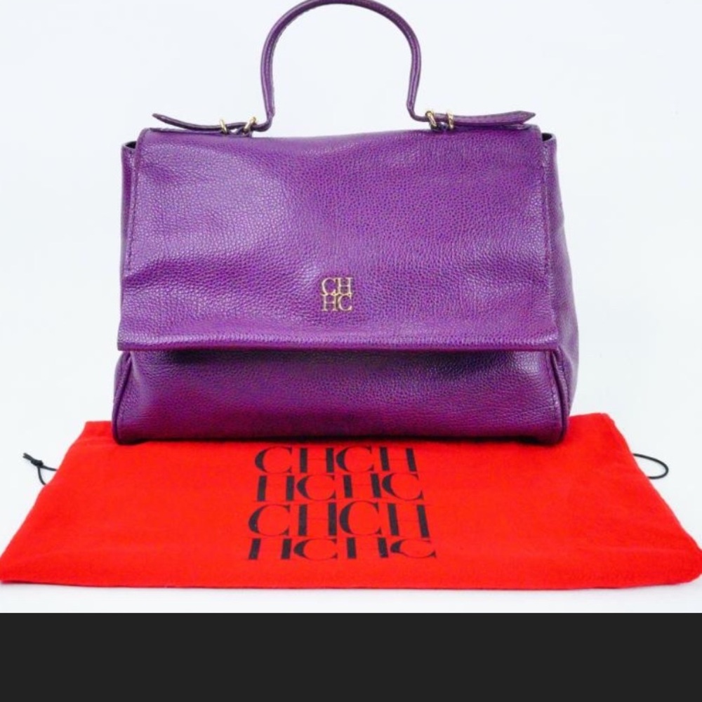 🔥🔥Carolina Herrera caviar leather satchel like new